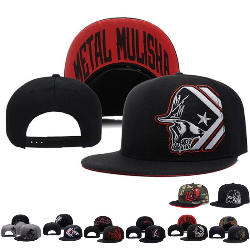 Snapback Hat Flat - Unisex Skeleton Embroidery Baseball Cap Women