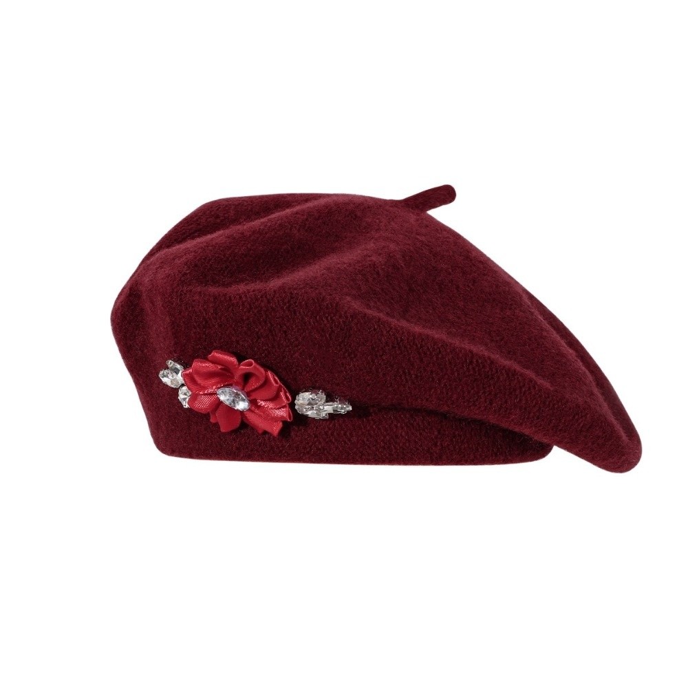 Sweet Solid Color Wool Beret C - Beret French Wool review and price