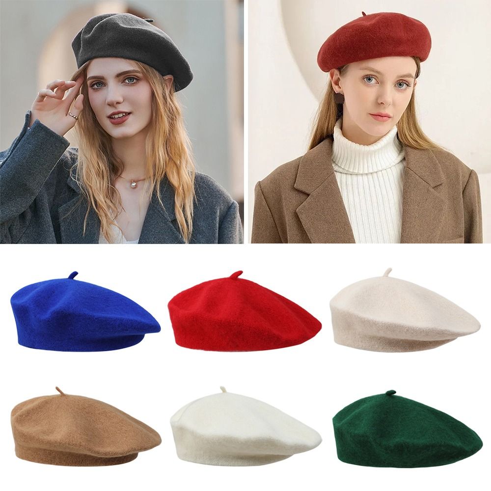 New Unisex Uniform Cap Men Wom - Beret French Wool review and price